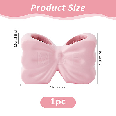 Resin Bowknot Toothbrush Holder AJEW-WH0817-096-1