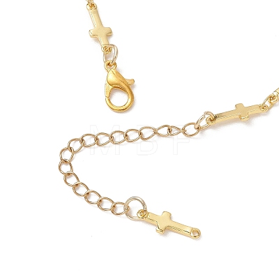 Brass Sideways Link Chains Bracelets BJEW-JB13257-1