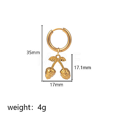 304 Stainless Steel Hoop Dangle Earrings WG37D9E-06-1