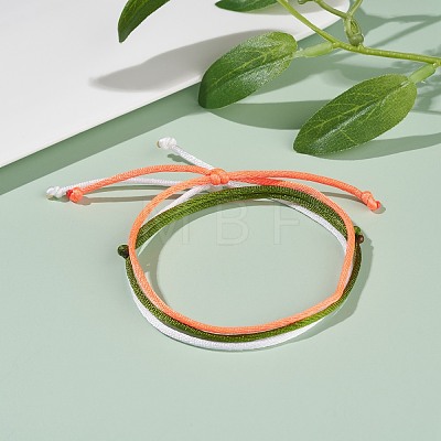 Simple Nylon Cord Bracelets Set BJEW-JB07376-03-1