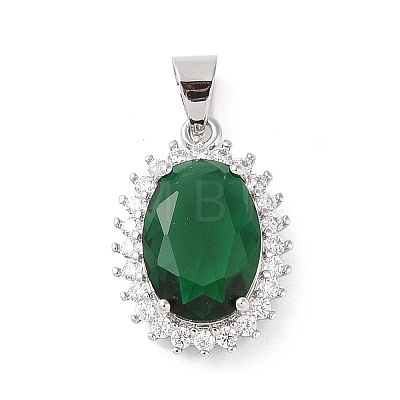 Brass Micro Pave Cubic Zirconia Pendants ZIRC-I066-05A-03-1