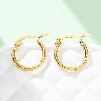 304 Stainless Steel Hoop Earrings EJEW-D195-M-1