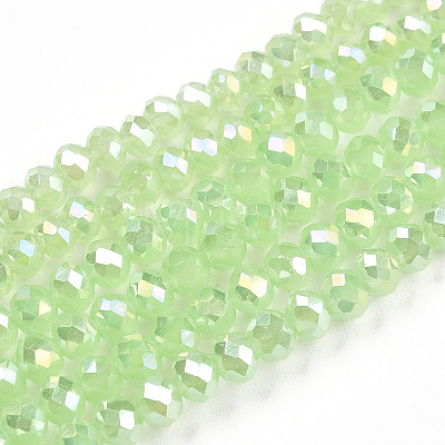 Electroplate Glass Beads Strands EGLA-A044-J1mm-B08-1