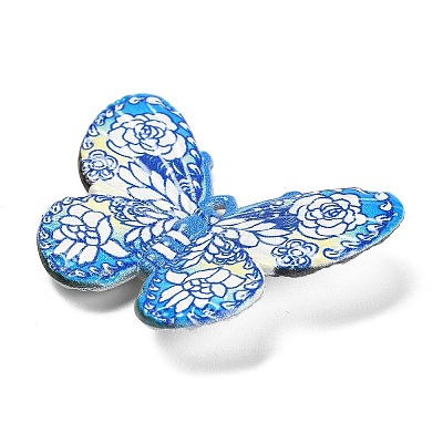 Printed Opaque Acrylic Beads MACR-R004-02-1