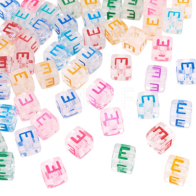 50Pcs Acrylic European Beads MACR-TADJ0001-13E-1