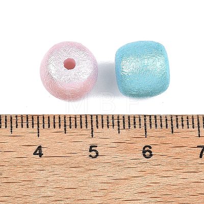 Textured Opaque ABS Imitation Pearl Beads MACR-K361-18-1