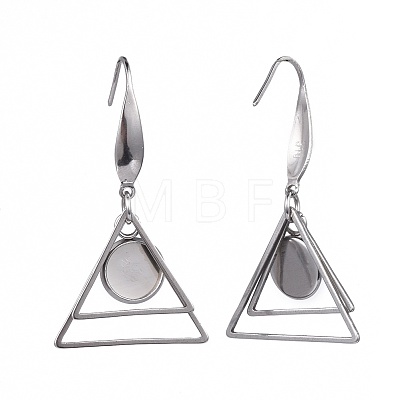 Stainless Steel Dangle Earrings AJEW-JB00503-M-1