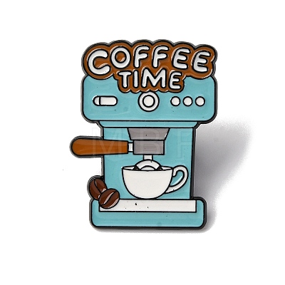 Coffee Themed Enamel Pin JEWB-P050-01A-EB-1