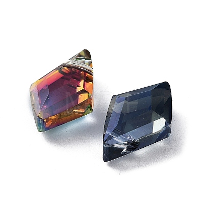 Electroplate Rhombus Glass Beads EGLA-A036-07-1