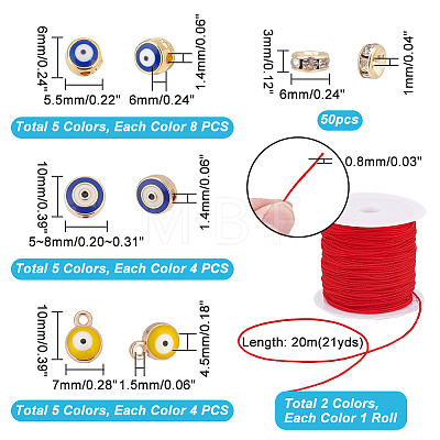   DIY Evil Eye Bracelets Making Kit DIY-PH0009-06-1