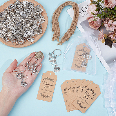 52Pcs Alloy Keychains KEYC-OC00011-1