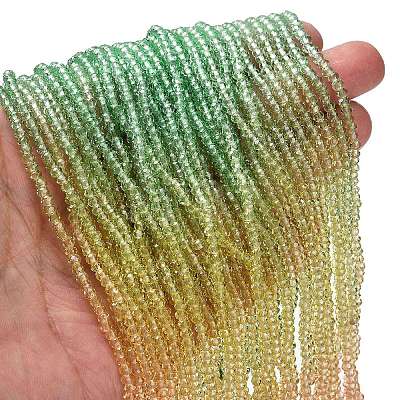 Transparent Painted Glass Beads Strands X1-DGLA-A034-T2mm-A04-1