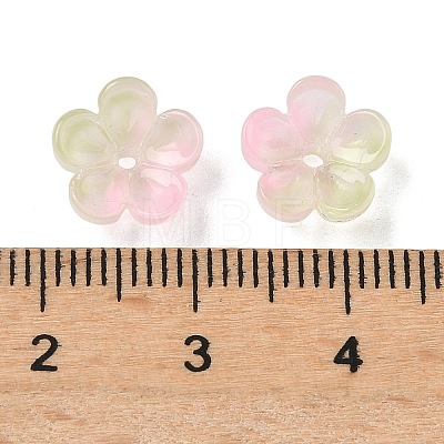 Dyed & Heated Glass Bead Caps GLAA-C042-01H-1