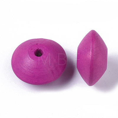 Spray Painted Natural Maple Wood Beads WOOD-T019-29-1