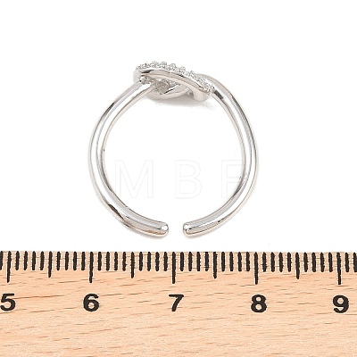 Brass Micro Pave Cubic Zirconia Finger Rings RJEW-C153-01P-1