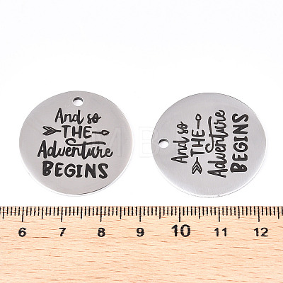 Non-Tarnish 201 Stainless Steel Pendants STAS-T064-38P-11-1