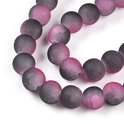 Crackle Glass Beads Strands GLAA-N009-8mm-09-1