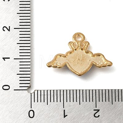 Alloy Enamel Rhinestone Glass Pendants X1-ENAM-U003-02G-02-1