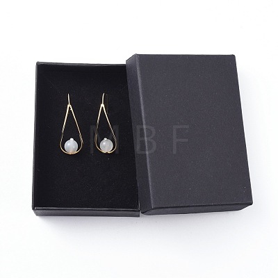 Natural Gemstone Dangle Earrings EJEW-JE03595-1