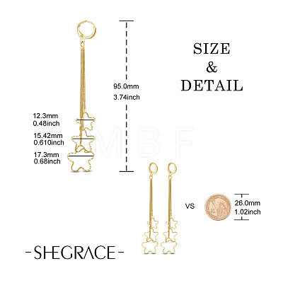 SHEGRACE Brass Hoop Earrings JE810A-1