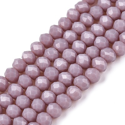 Opaque Solid Color Imitation Jade Glass Beads Strands EGLA-A044-P3mm-D13-1