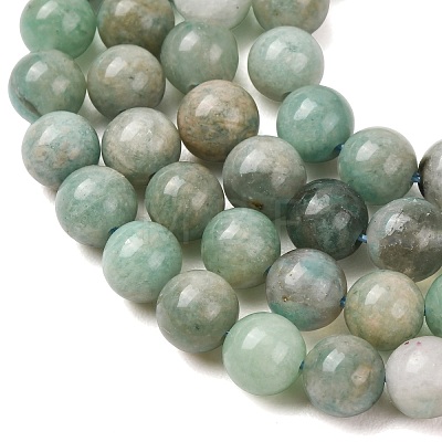Natural Amazonite Beads Strands G-F461-12-8mm-01B-1