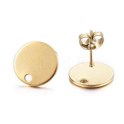 Ion Plating(IP) 304 Stainless Steel Stud Earring Findings LS-X-STAS-K184-01-03G-1