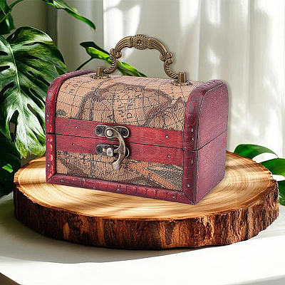 Vintage Wooden Jewelry Boxes AJEW-CL0005-45B-1