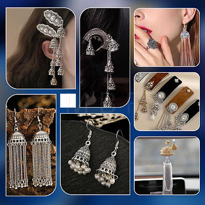 32Pcs 8 Styles Tibetan Style Alloy Pendant Bails TIBE-PH0002-60-1