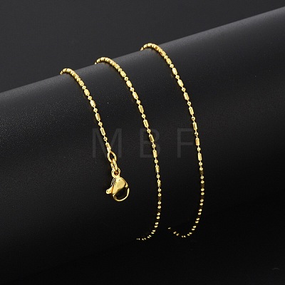 Brass Ball Chain Necklaces for Women NJEW-D302-32G-1