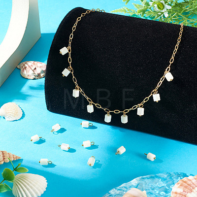 10Pcs Natural Shell Column Charms SHEL-TA0001-38-1