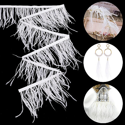 Gorgecraft 2M Fashion Ostrich Feather Cloth Strand Costume Accessories FIND-GF0004-66B-1
