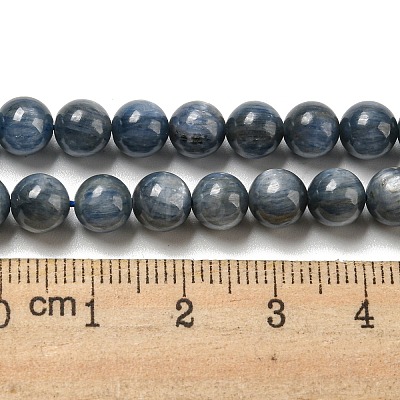 Natural Kyanite/Cyanite/Disthene Round Beads Strands G-N0150-05-6mm-01-1