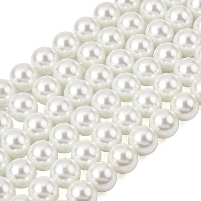 Eco-Friendly Dyed Glass Pearl Round Beads Strands HY-A002-10mm-RB001-1