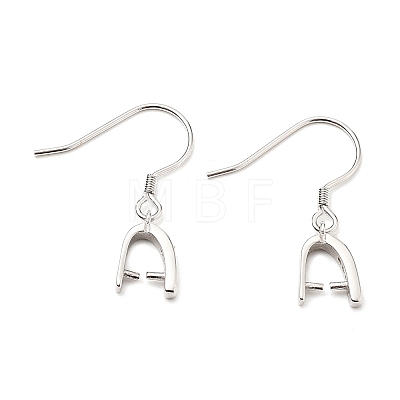 Anti-Tarnish Rhodium Plated 925 Sterling Silver Earring Hooks STER-I009-07P-1
