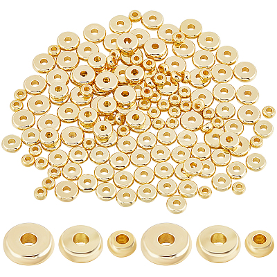 CREATCABIN 180Pcs 3 Styles Brass Spacer Beads KK-CN0002-75-1