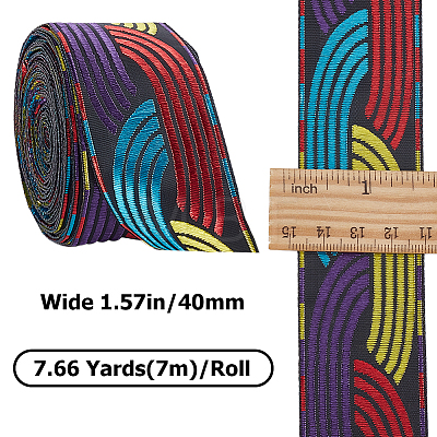 7M Flat Embroidery Polyester Ribbons OCOR-WH0003-011A-1