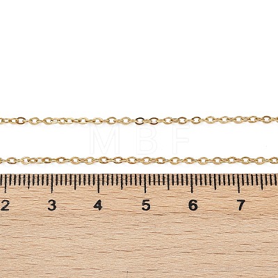 Ion Plating(IP) 304 Stainless Steel Cable Chain Necklace STAS-T040-PJ205-45-1