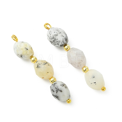 Natural Flower Opal Pendants PALLOY-JF05391-1