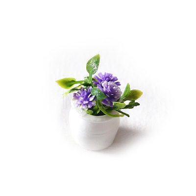 Mini Resin & PVC Flower Potted Plant Model PW-WG92893-03-1