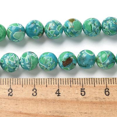 Dyed Synthetic Imperial Jasper Beads Strands G-C168-02C-1