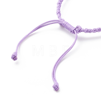 Adjustable Koran Waxed Polyester Cord Bracelets AJEW-JB01131-02-1