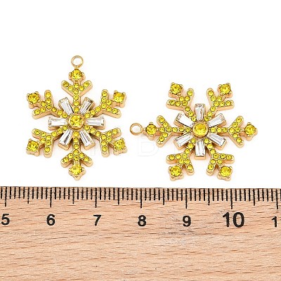 304 Stainless Steel Rhinestone Pendants RB-CBADC81-14G-01-1