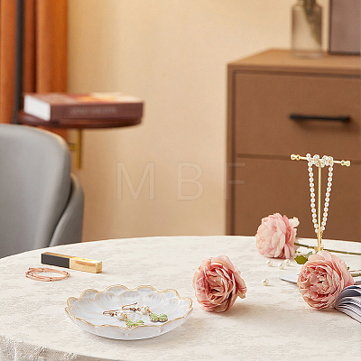 1Pc Porcelain Snack Plate AJEW-SP0006-04C-1