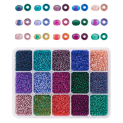 12/0 Grade A Transparent Glass Seed Beads SEED-PH0012-33-1