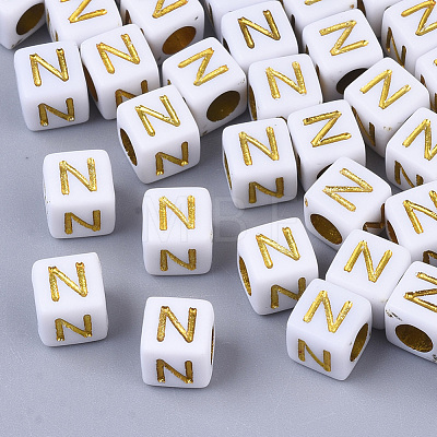 Plating Acrylic Beads SACR-S297-09N-1