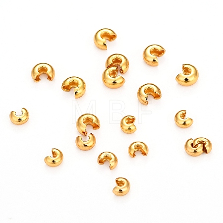 Brass Crimp Bead Covers X-KK-I681-13B-1
