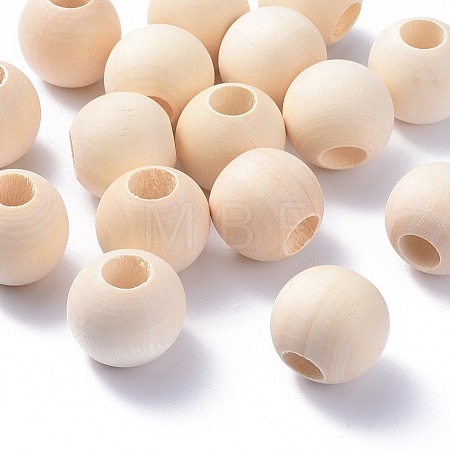 Unfinished Wood Beads X-WOOD-Q038-25mm-1