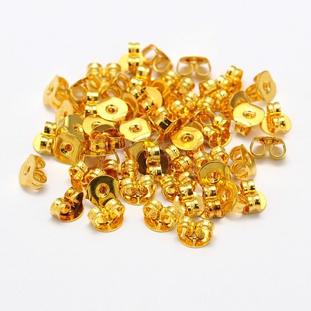 Brass Ear Nuts KK-M163-02G-NR-1