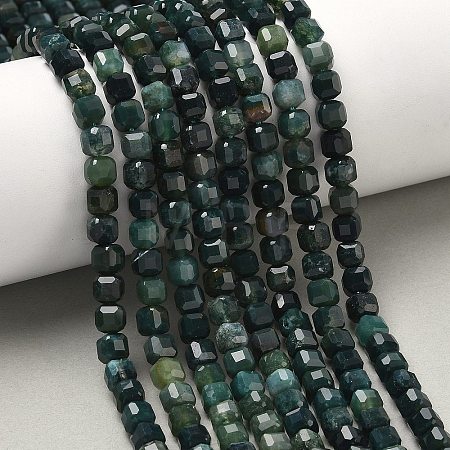 Natural Moss Agate Beads Strands G-F797-A21-01-1